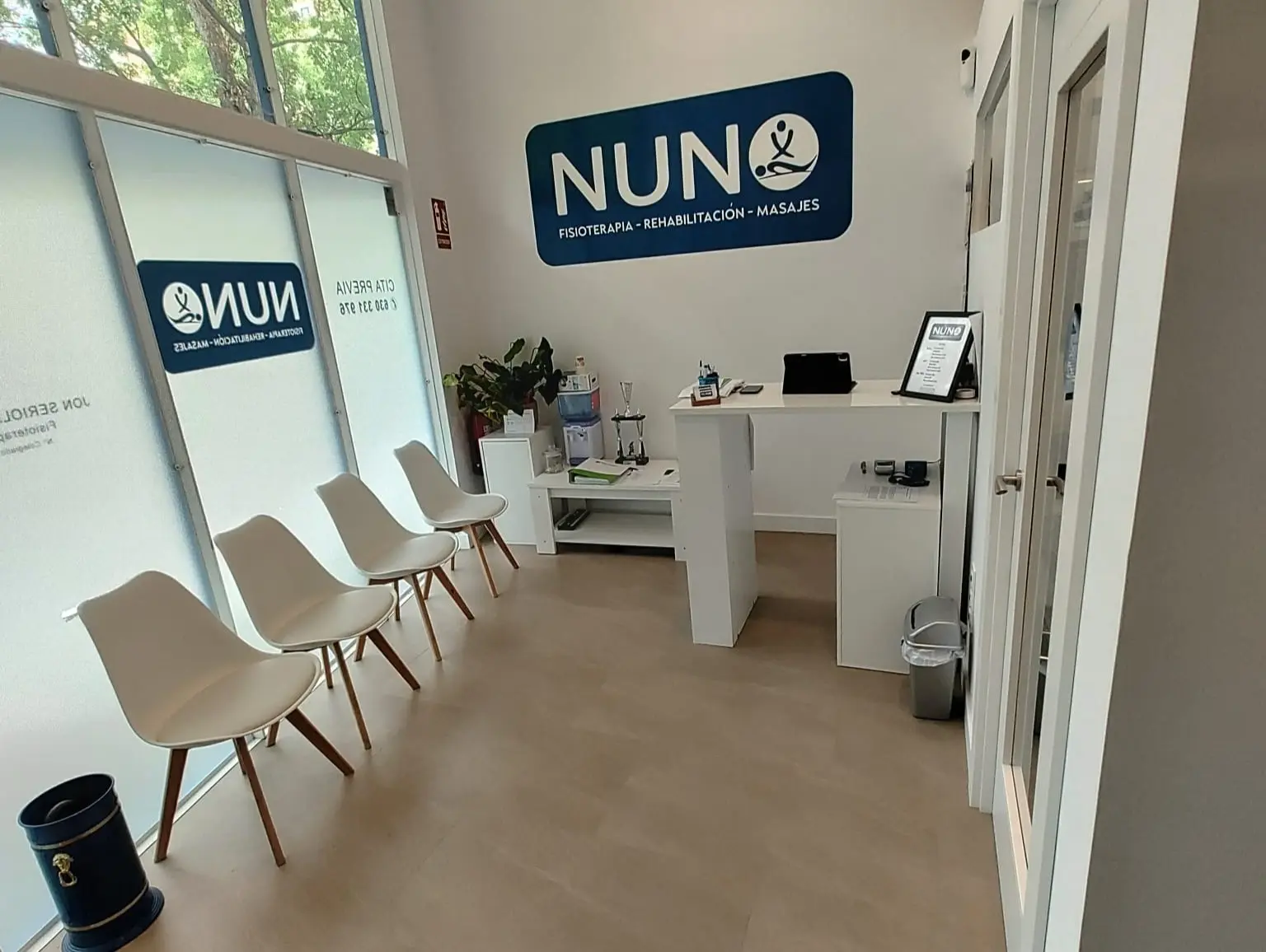 La primera sala de la clínica de fisioterapia Nuno